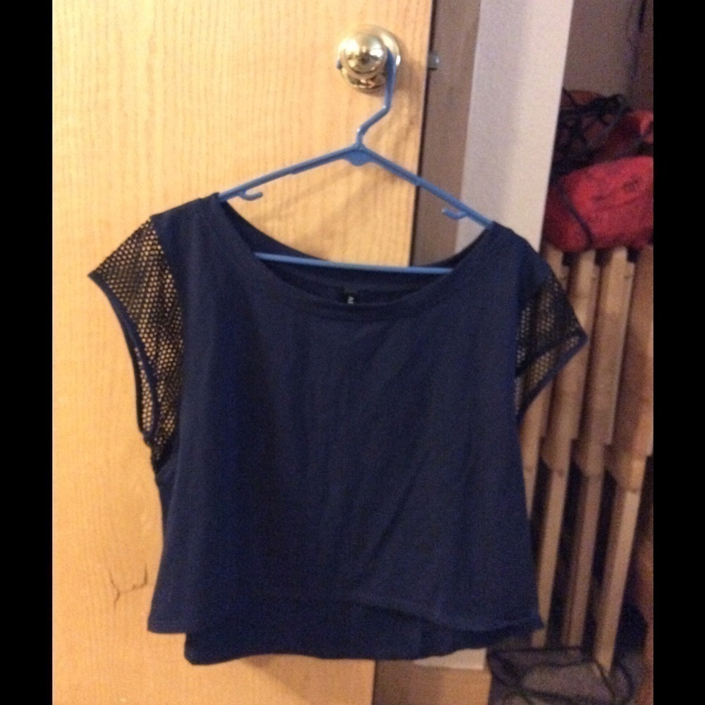 𝅺ADORE Me Crop Top, Size Large, Blue